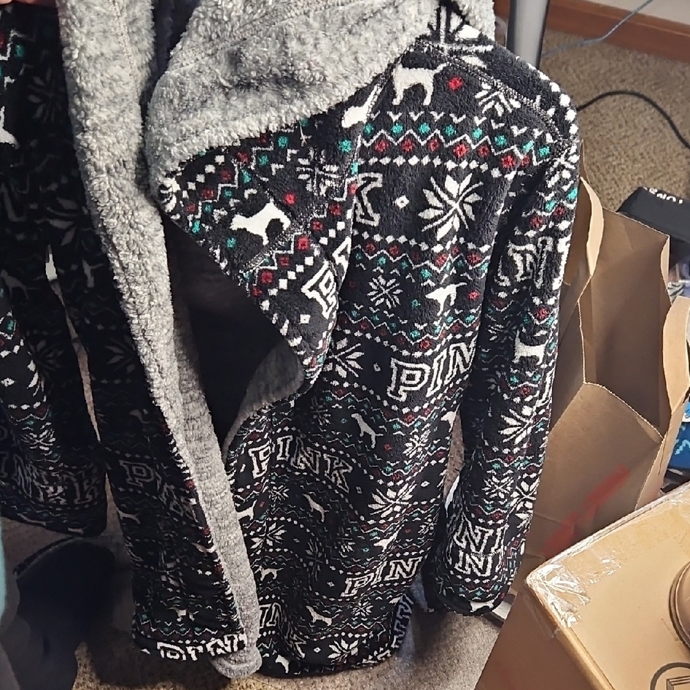 Pink Patterned Hooded Jacket